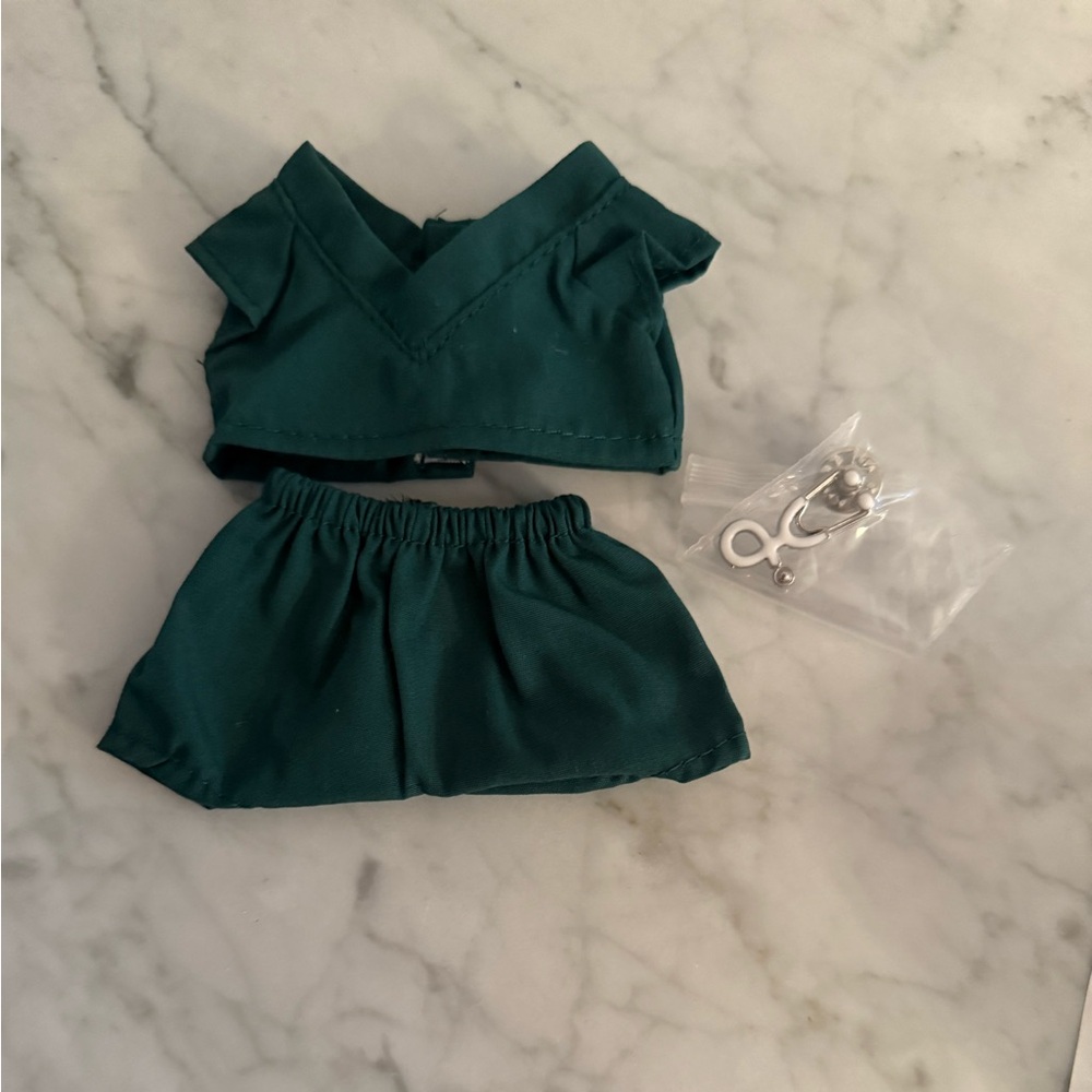 Dark Green Scrubs Outfit